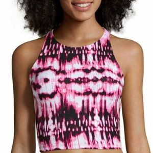 NWT Decree Racerback Pink Crop Tank Top